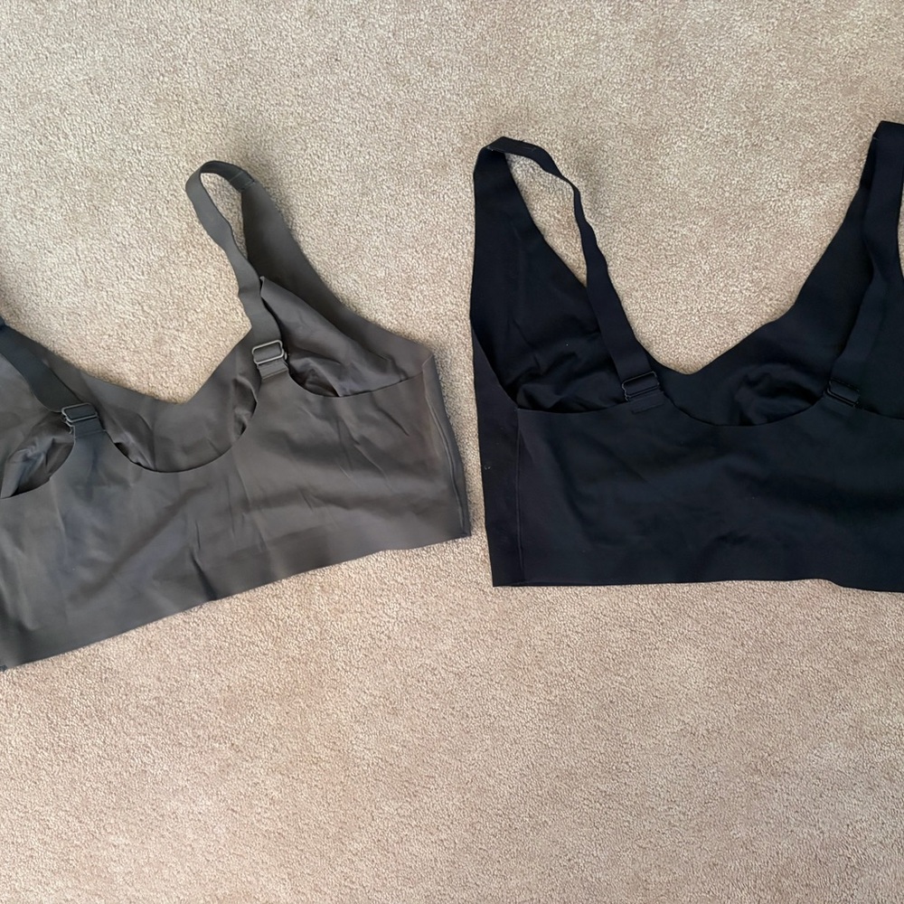 Maurices Bras Seamless Adj straps Black & Gray Bralette lot XXL & 1X Never Worn - Picture 2 of 3